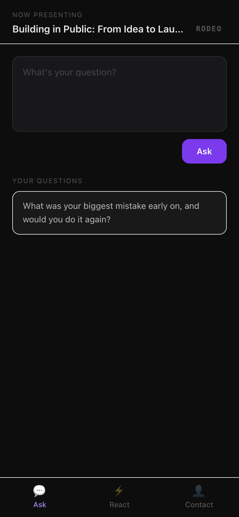 Live Q&A